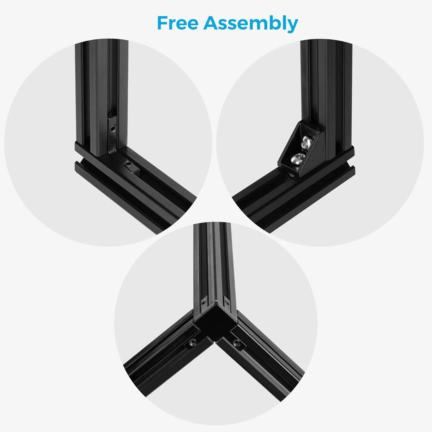 10PCS 48inch(1220mm) T Slot 2020 Aluminum Extrusion Profile for 3D Printer and CNC DIY, High-Strength European Standard Extruded Aluminum Linear Rail Guide, Anodizing Technology(Black)
