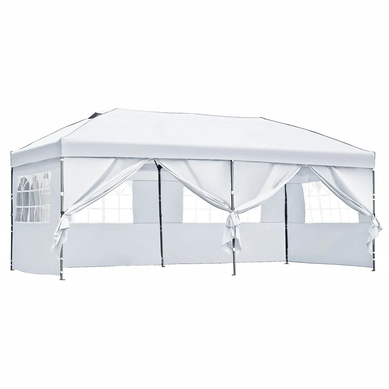 10x20 Heavy Duty Pop Up Canopy with Removable Sidewalls,Wedding Party