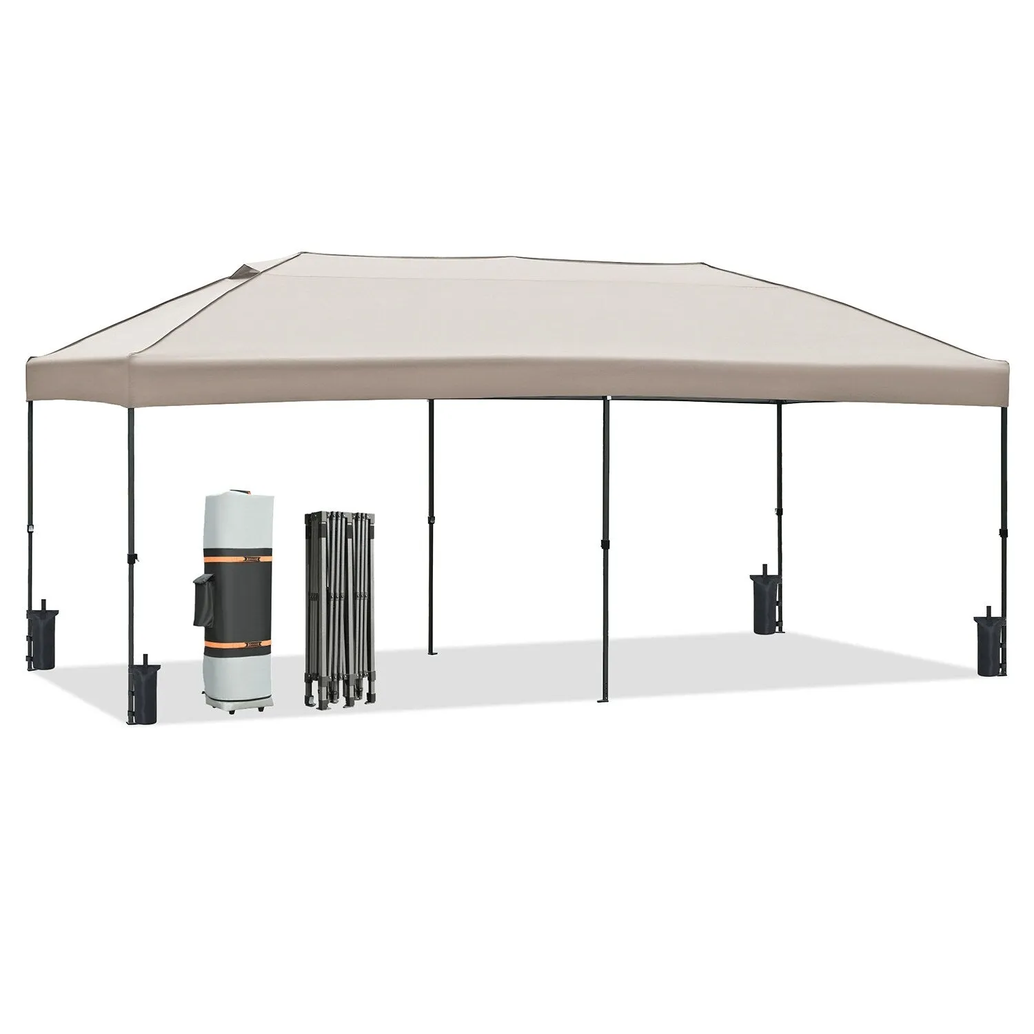 10x20 Heavy Duty Pop Up Canopy with Removable Sidewalls,Wedding Party