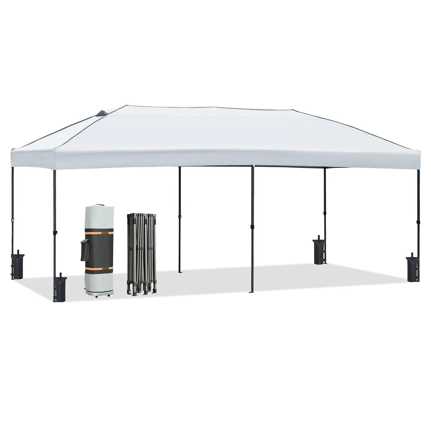 10x20 Heavy Duty Pop Up Canopy with Removable Sidewalls,Wedding Party