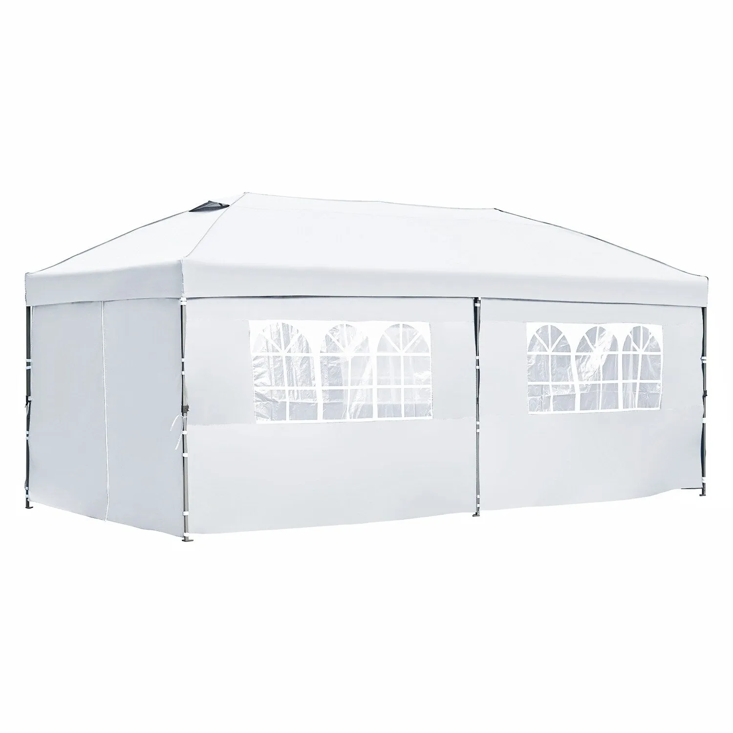 10x20 Heavy Duty Pop Up Canopy with Removable Sidewalls,Wedding Party