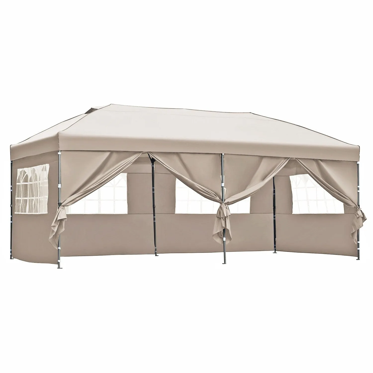 10x20 Heavy Duty Pop Up Canopy with Removable Sidewalls,Wedding Party