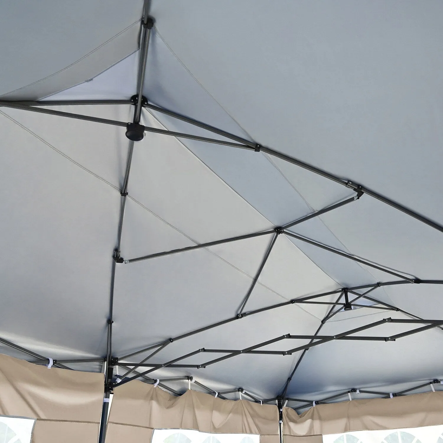 10x20 Heavy Duty Pop Up Canopy with Removable Sidewalls,Wedding Party