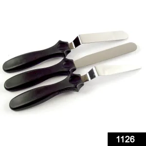 1126 Multi-function Cake Icing Spatula Knife - Set of 3 Pieces