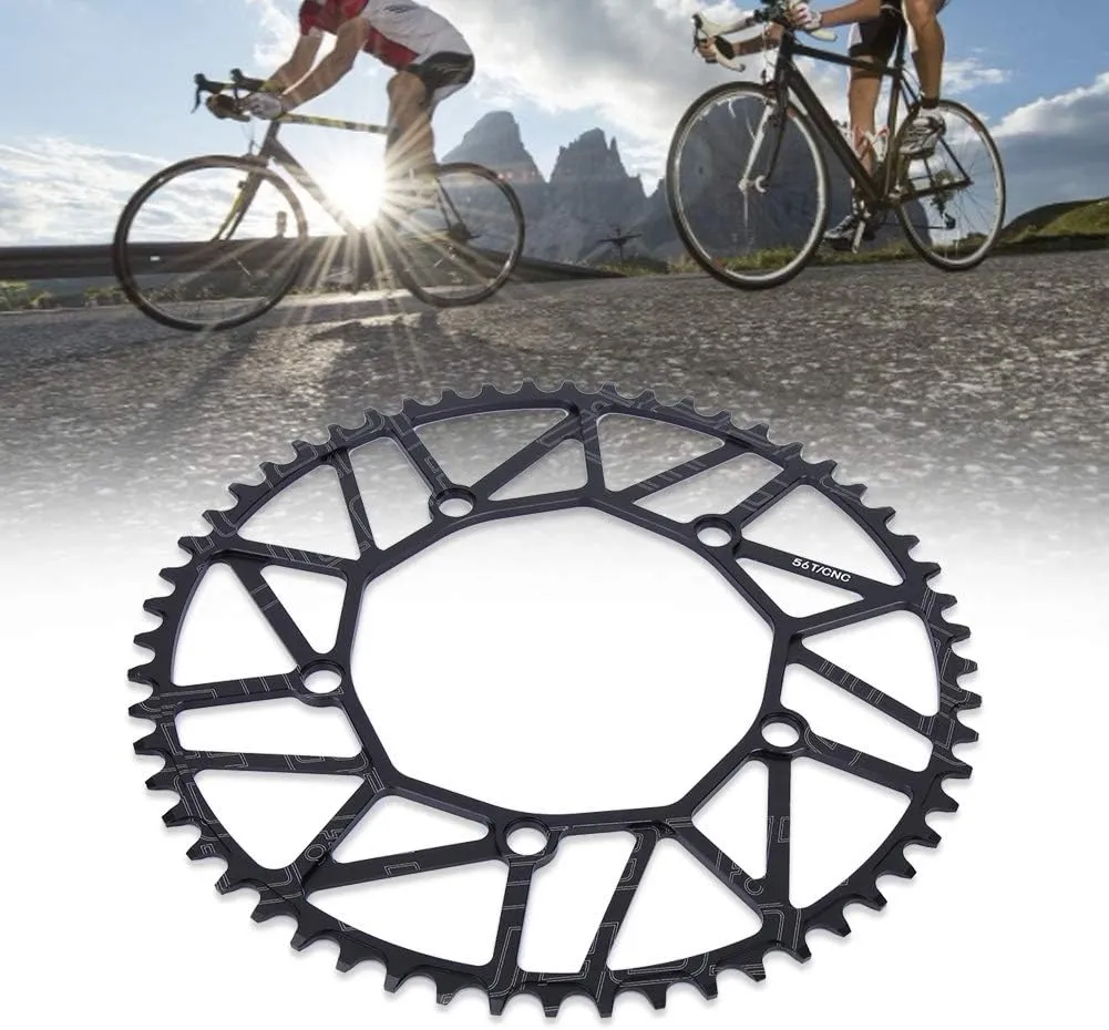 130 BCD Chainring, Aluminium Alloy Bicycle Chainring Bike Chain Wheel Crank Plates Bicycle Accessories Repair Parts Single Disc Sprocket for Road Mountain Bike