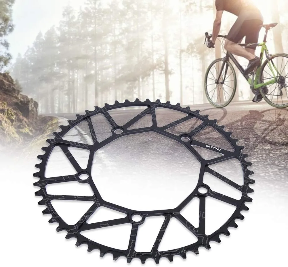 130 BCD Chainring, Aluminium Alloy Bicycle Chainring Bike Chain Wheel Crank Plates Bicycle Accessories Repair Parts Single Disc Sprocket for Road Mountain Bike
