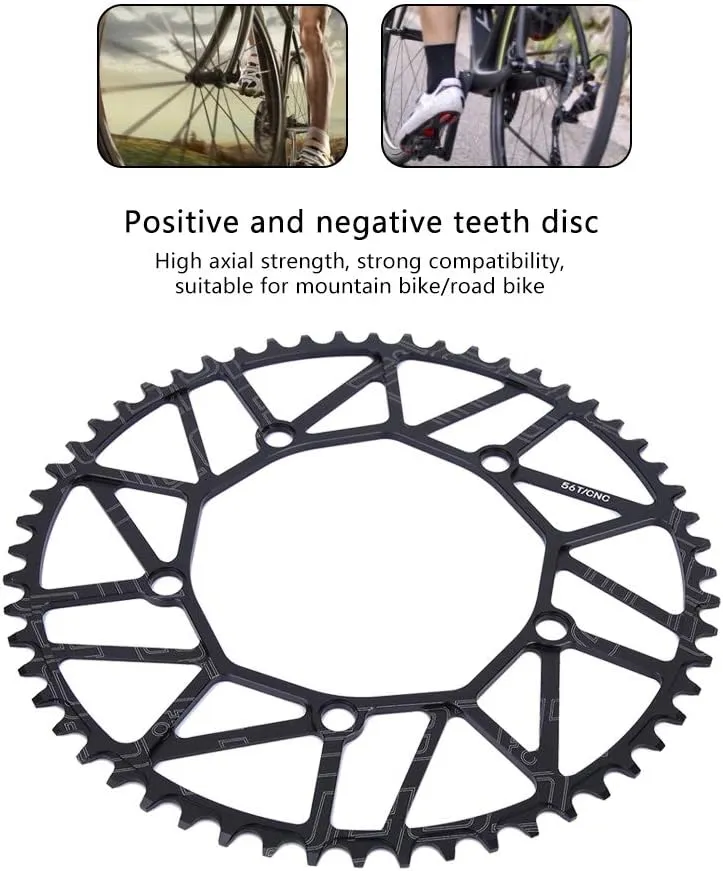 130 BCD Chainring, Aluminium Alloy Bicycle Chainring Bike Chain Wheel Crank Plates Bicycle Accessories Repair Parts Single Disc Sprocket for Road Mountain Bike