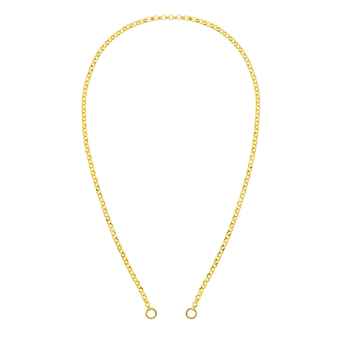 14K GOLD CHUNKY ROLO CHAIN WITH LOOPS
