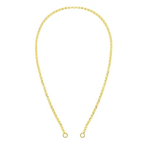 14K GOLD CHUNKY ROLO CHAIN WITH LOOPS