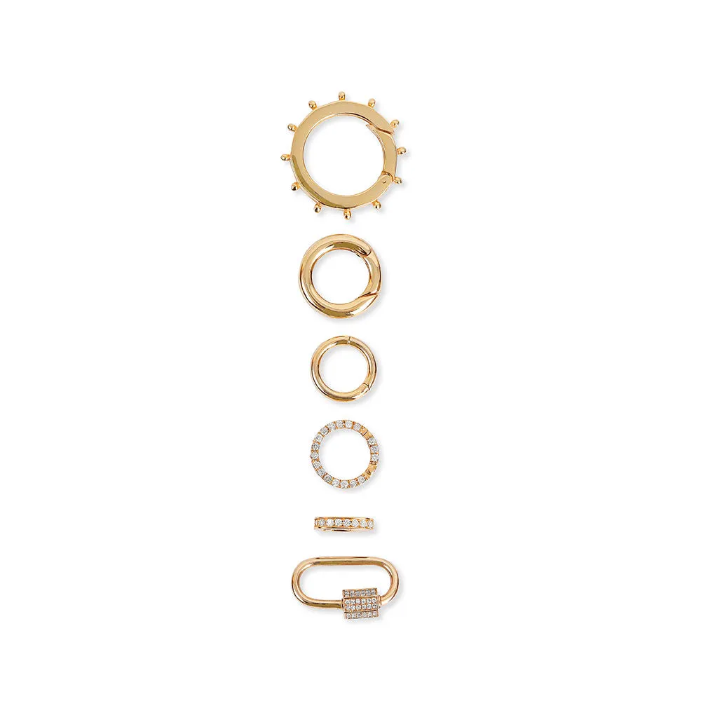 14K YELLOW GOLD DIAMOND CONNECTOR