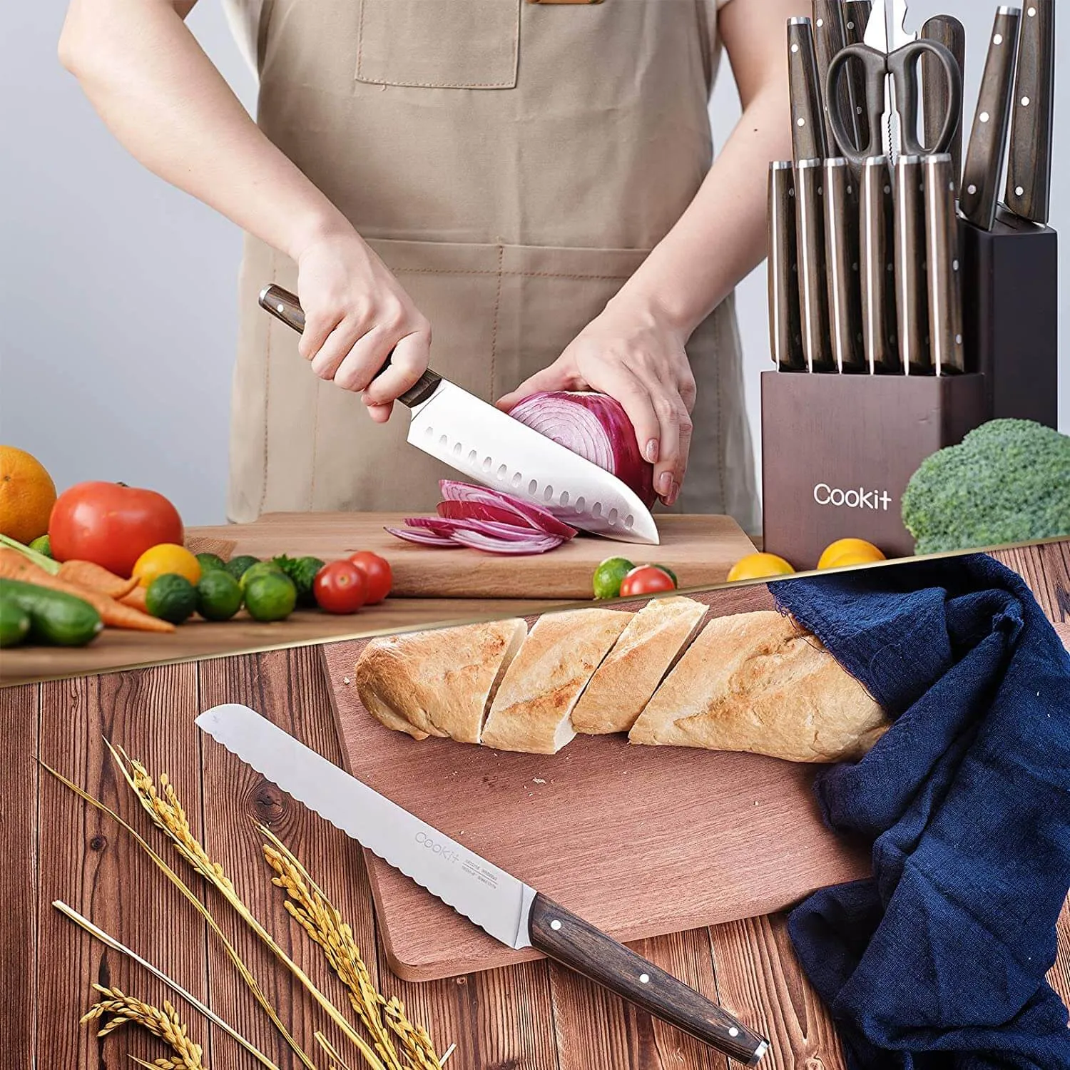 15 Piece Stainless Steel Knife Set