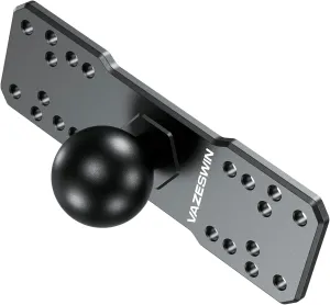 1.5" Ball Aluminum Alloy Fish Finder Mounting Plate, Universal Marine Electronic Mount Plate for Garmin, Lowrance, Humminbird, Raymarine, Fit for RAM Mounts, Scotty C Size Double Socket Arms