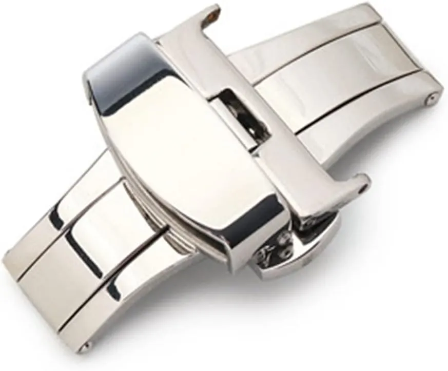 16 Mm 18 Mm 20 Mm Double Push Butterfly Buckle Folding Clasp High-end Quick Release Strap Accessories Compatible With Omega Compatible With Seamaster Table buckle