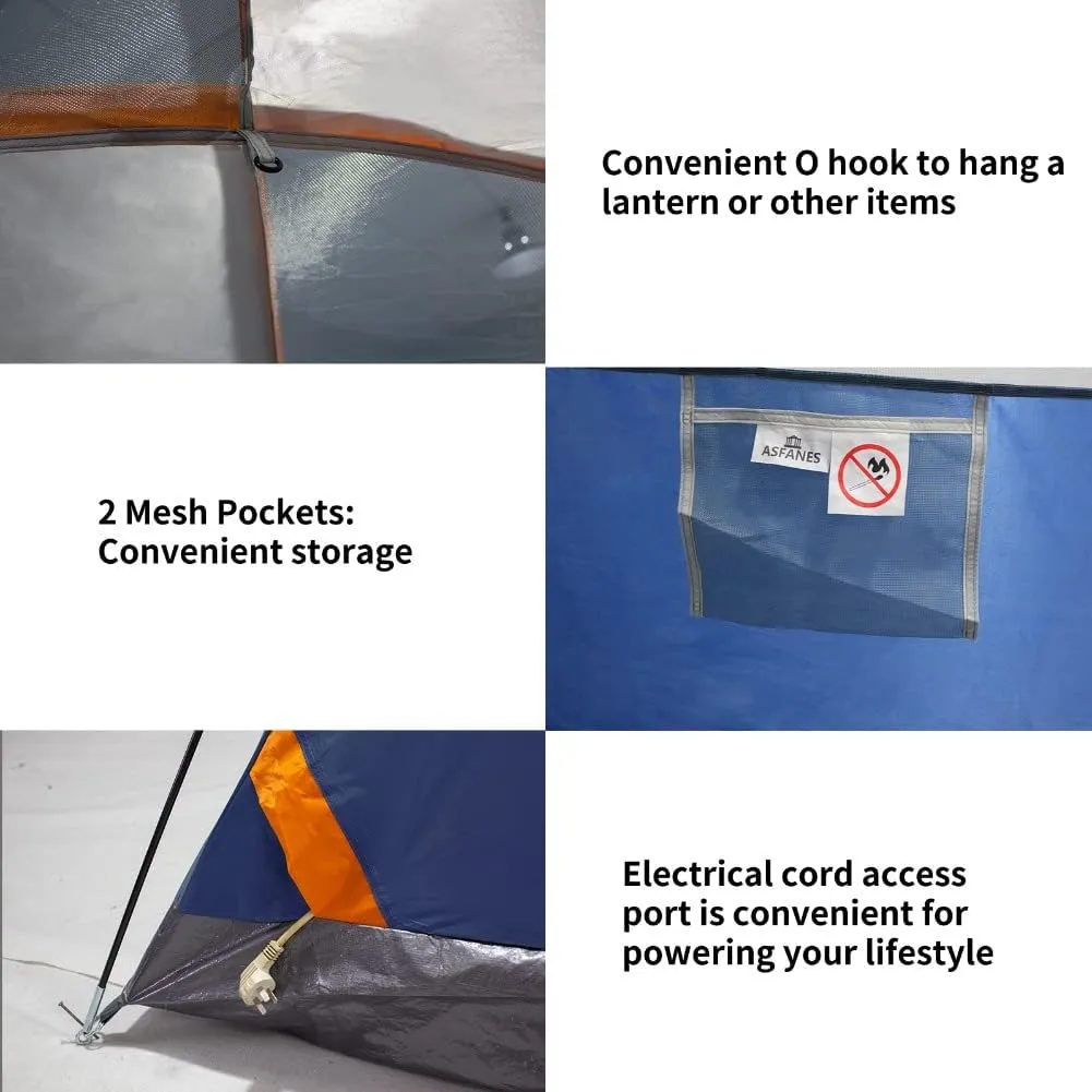 2-12 Person Tents for Camping Waterproof, Backpack Double Layer Tents, Perfect Picnics, Fishing and Backyard Camping
