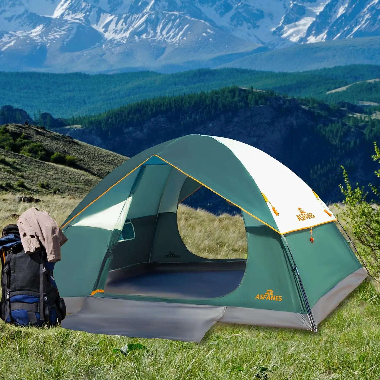 2-12 Person Tents for Camping Waterproof, Backpack Double Layer Tents, Perfect Picnics, Fishing and Backyard Camping