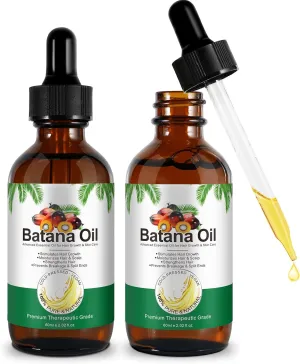 2 Bottles Batana Oil for Hair Growth, Pure Natural Batana Oil for Damaged Hair Repair, Strengthen and Nourish