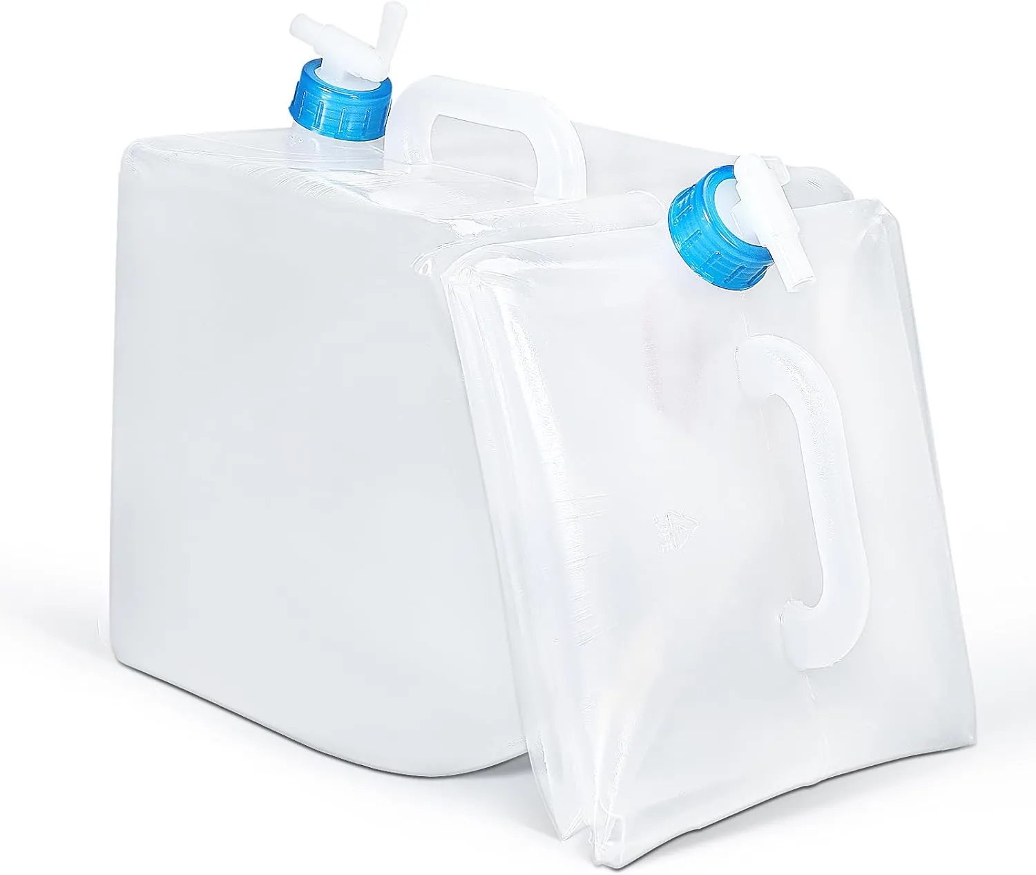 2 Pack Collapsible Water Container with Spigot, Foldable Cube Water Jugs Portable Water Storage for Outdoors Camping Hiking Disaster Preparedness & Survival Gear 1.4/2.6/4/5.3 Gallon