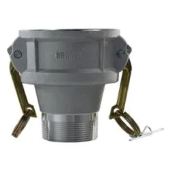 2 x 1 1/2 Aluminum Coupler x Male Iron Pipe - Type B