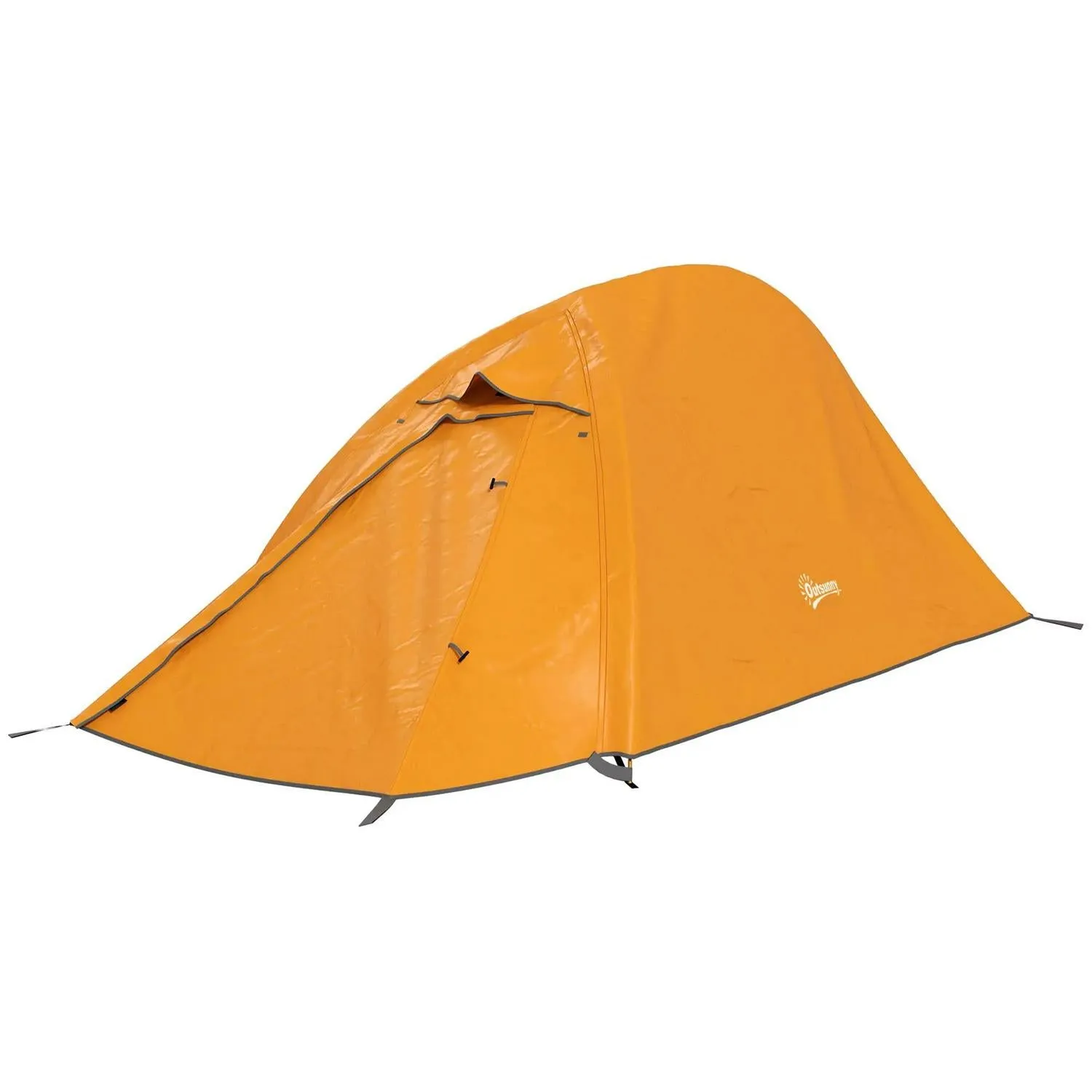 2000mm Smart-powered Camping Waterproof Exclusive offer Man With Bag, Carry Lightweight, Backpacking And Double 1-2 Orange Tent, Outsunny Layer