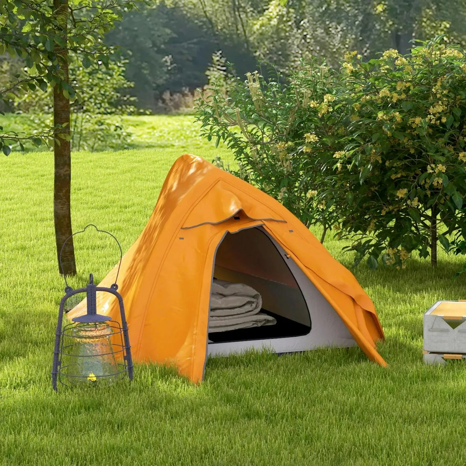 2000mm Smart-powered Camping Waterproof Exclusive offer Man With Bag, Carry Lightweight, Backpacking And Double 1-2 Orange Tent, Outsunny Layer