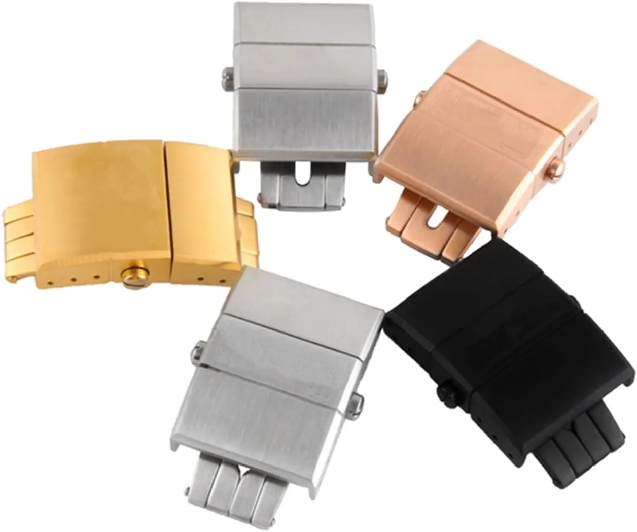20mm Folding Buckle Fit For Ulysse Fit For Nardin Fit For Athens Watch Series Silicone Rubber Strap Stainless Steel Clasp Watch Accessories Table buckle
