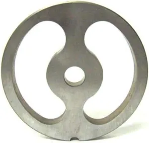 #22 Sausage Stuffing Kidney Shaped Plate- Cozzini Cutlery Imports - Fits Cabelas, Torrey, Gander Mountain, Hobart, LEM, Weston, and Many More (Without Hard Steel Knife)