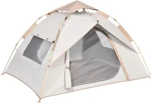 2/3 Person Camping Tent,Backpacking Tents,Instant Easy Pop Up Tents For Camping,Automatic Family Camping Tent,Easy Set Up Tent,Portable Dome Tent For Camping Hiking & Traveling ( Color : /Beige )