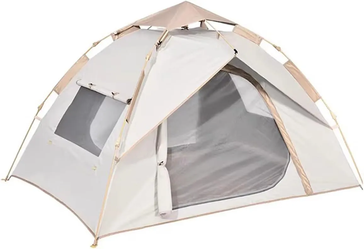 2/3 Person Camping Tent,Backpacking Tents,Instant Easy Pop Up Tents For Camping,Automatic Family Camping Tent,Easy Set Up Tent,Portable Dome Tent For Camping Hiking & Traveling ( Color : /Beige )