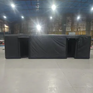 23.6x11.8x6.6ft FUUNY Inflatable Maze Game Halloween Inflatable Haunted House Inflatable Labyrinth Maze with Blower for Carnival Outdoor Indoor Game Toys