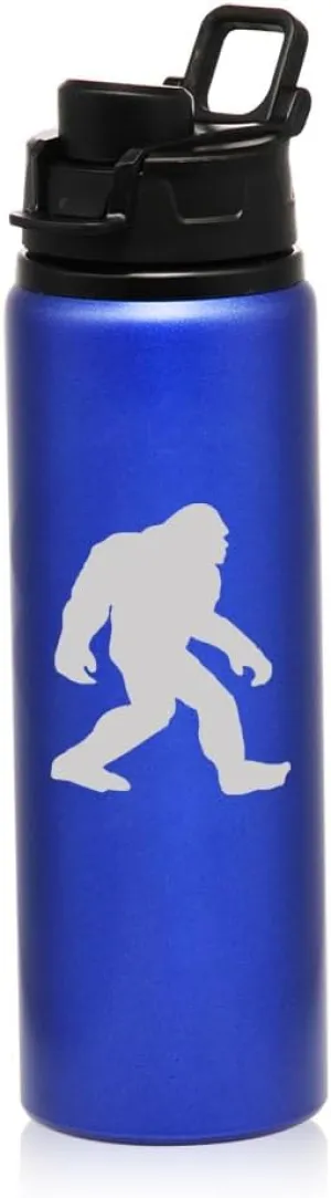 25 oz Water Bottle Sports Travel Mug Bigfoot Sasquatch (Blue)