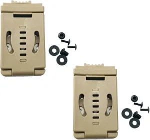 2PCS Deep Carry Pocket Clip with 4 Sets Screws Fit for K Sheath, Knife Case and Torch, Quick-dial Multi-function Nylon Back Clip Waist Clip(Gray)