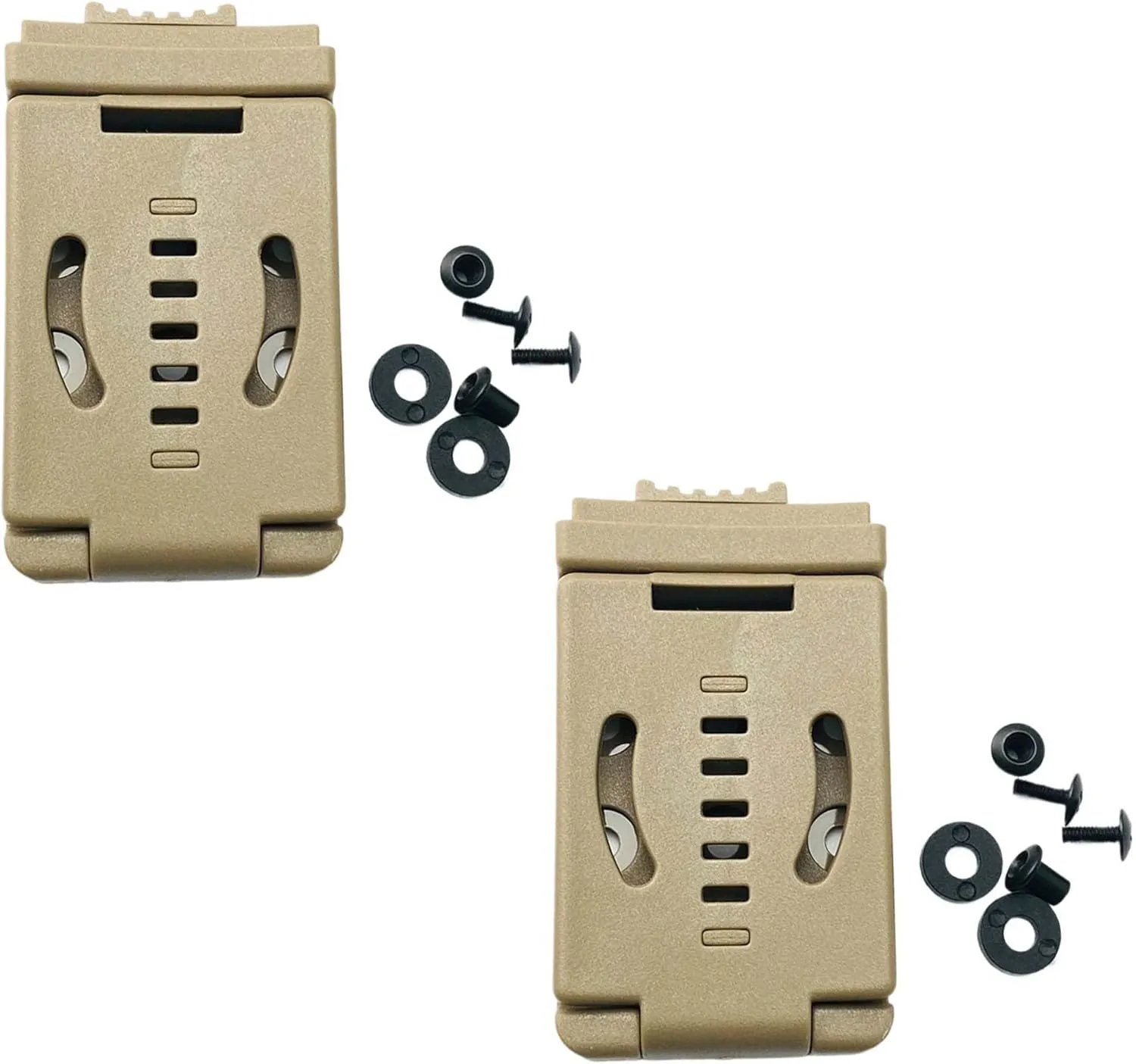 2PCS Deep Carry Pocket Clip with 4 Sets Screws Fit for K Sheath, Knife Case and Torch, Quick-dial Multi-function Nylon Back Clip Waist Clip(Gray)