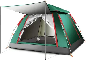 3-4 Person Camping Tent 60 Seconds Set Up Tent Waterproof Pop Up Outdoor Sports Tent Camping Sunshade Instant Cabin Tent Advanced Ventilation Design Offers Top Little