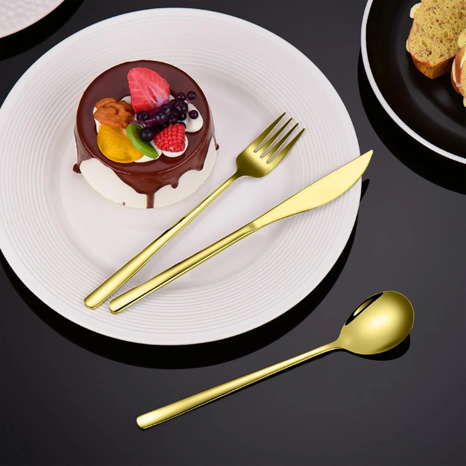 3 Piece Stainless Steel Cutlery Set, Silverware Set, Tableware, Dinnerware, Food-Grade Kitchen Tools Utensils Accessories, Include 1 Spoon, 1 Fork, 1 Knife, for Home, Restaurant