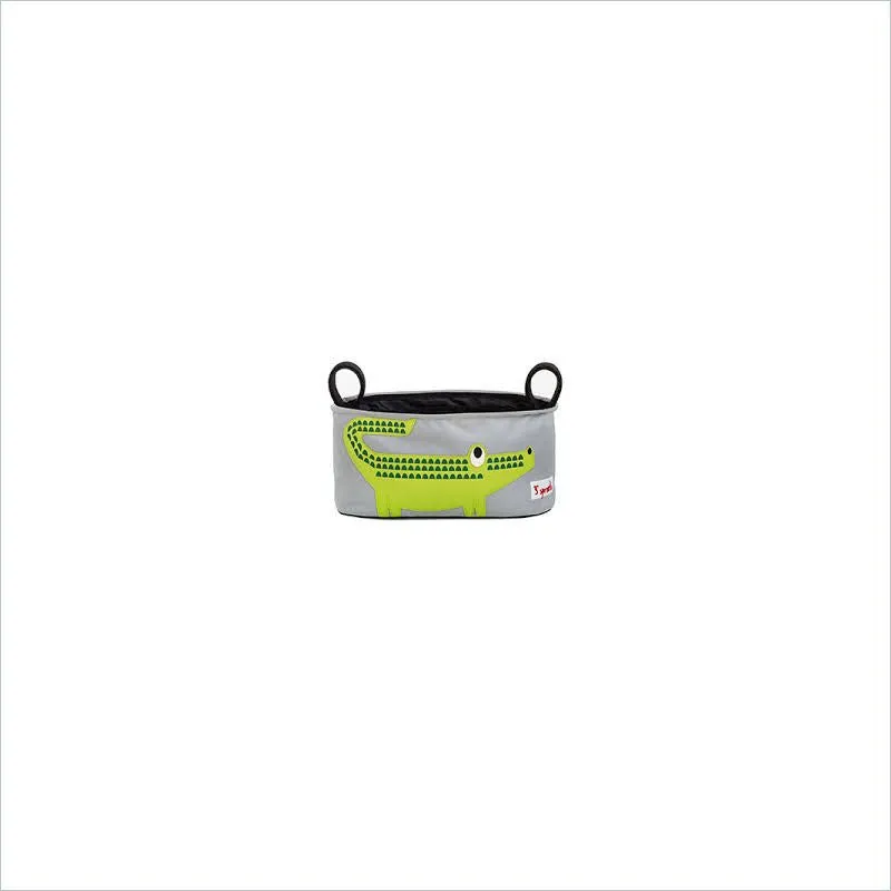 3 Sprouts Stroller Organizer in Green Crocodile