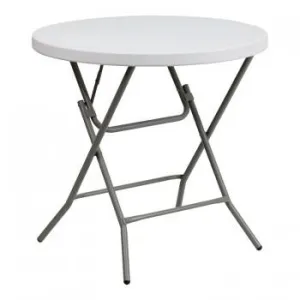 32'' ROUND GRANITE WHITE PLASTIC FOLDING TABLE [DAD-YCZ-80R-GW-GG]