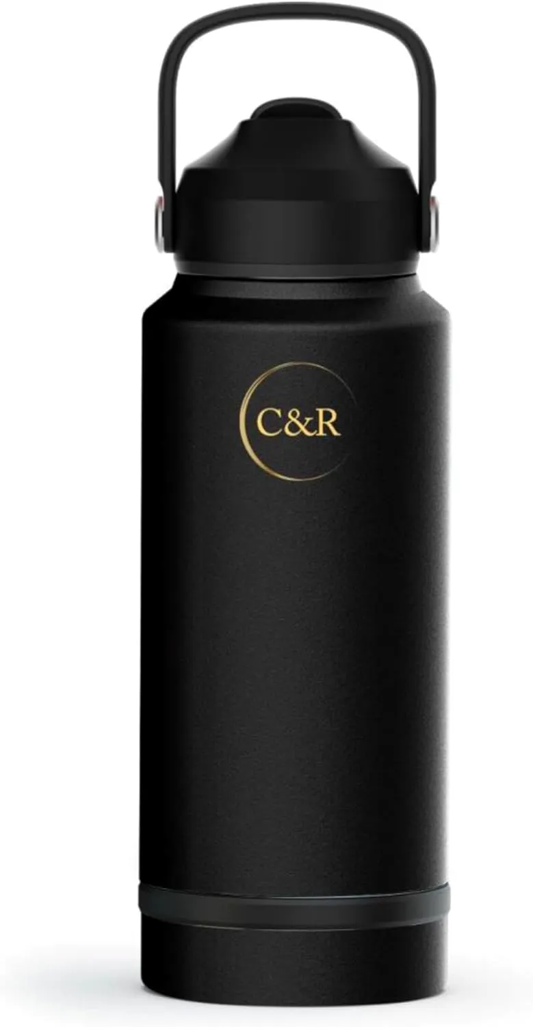 32oz Stainless Steel Vacuum Insulated Water Bottle with Hidden Storage BPA Free Thermal Bottle with Compartment