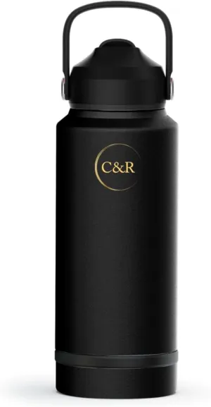 32oz Stainless Steel Vacuum Insulated Water Bottle with Hidden Storage BPA Free Thermal Bottle with Compartment