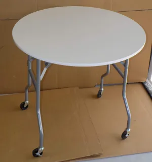 36 Inch Round Folding Table on Wheels for Weddings and Events