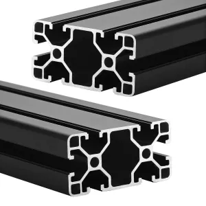 4080 T Slot Aluminum Extrusion for 3D Printer Parts and CNC DIY Black 700mmX2