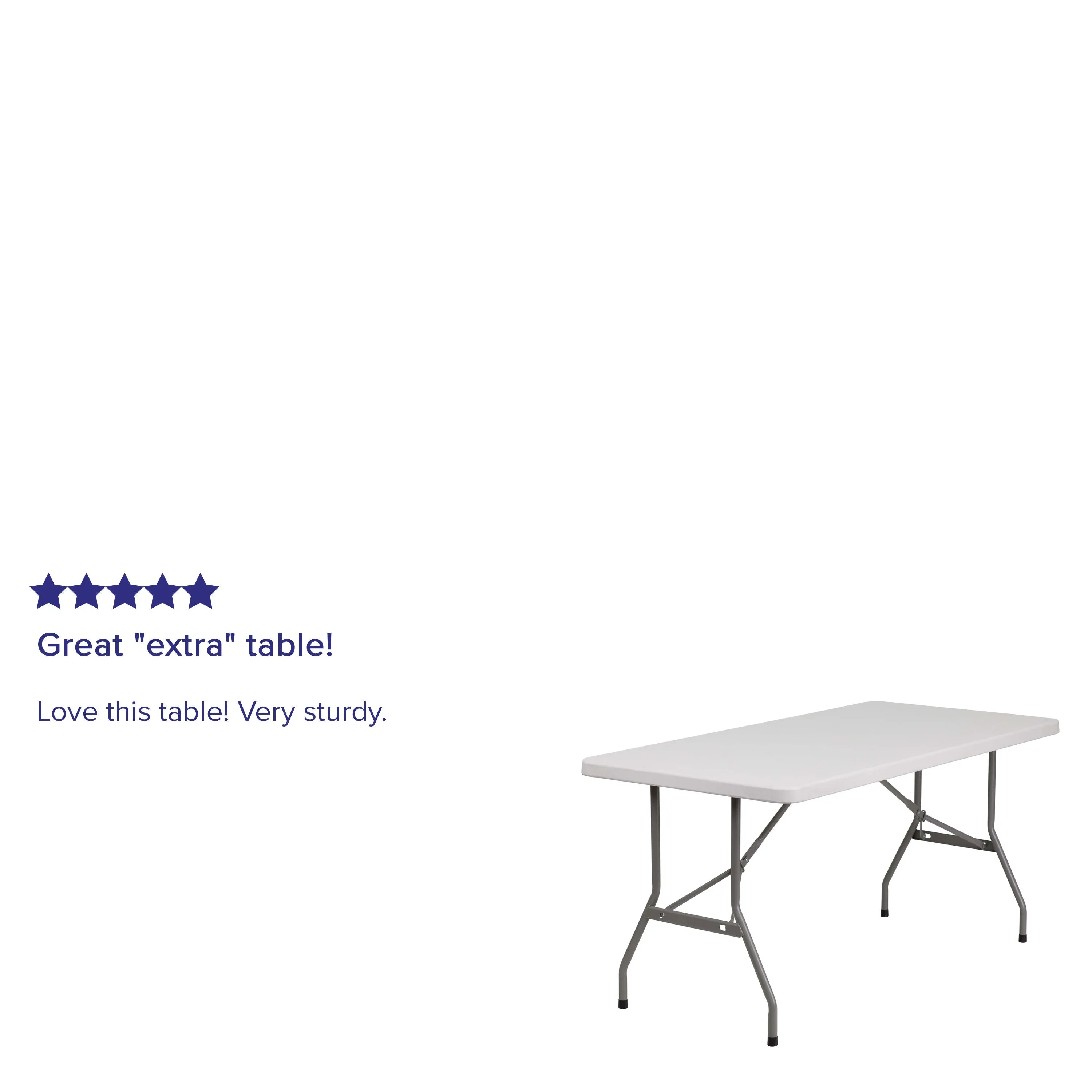 5-Foot Plastic Folding Table