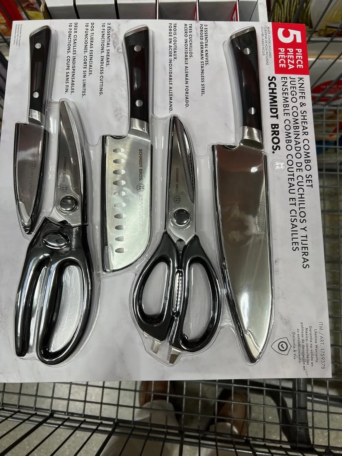 5 Piece Knife & Shear Combo set BLACK, ART 1759378