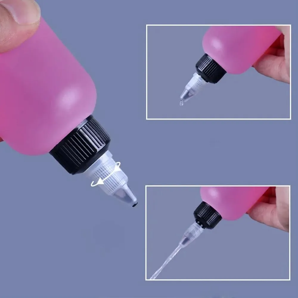 50PCS 10ml-250ml Plastic HDPE Squeeze Bottles with Twist Top Cap Travel Dispensing Containers for Paint Art Craft Liquids Lotion Glue Translucent (20ml-Hair water cover,white)