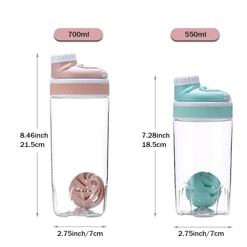 550/700ml Protein Shaker Bottle BPA Free