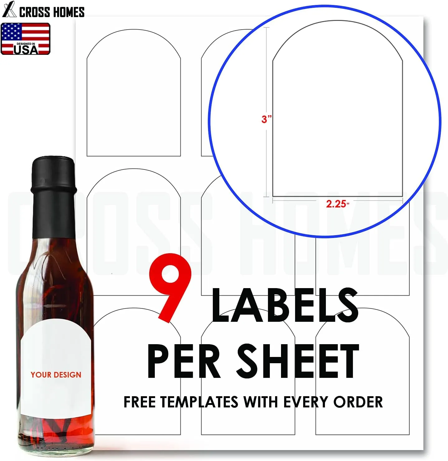 5oz Hot Sauce Bottles, Empty Clear Glass Woozy Bottles with Shrink Capsules, Small Wine Bottle with Shirnk Bands, Canning Bottle Cap Orifice Reducer Self-Printable Labels Free Design Template 30 BLACK