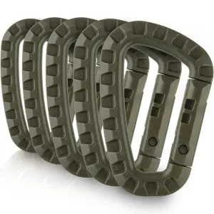 5Pcs Tactical 3.5" Plastic Carabiner Molle Clip