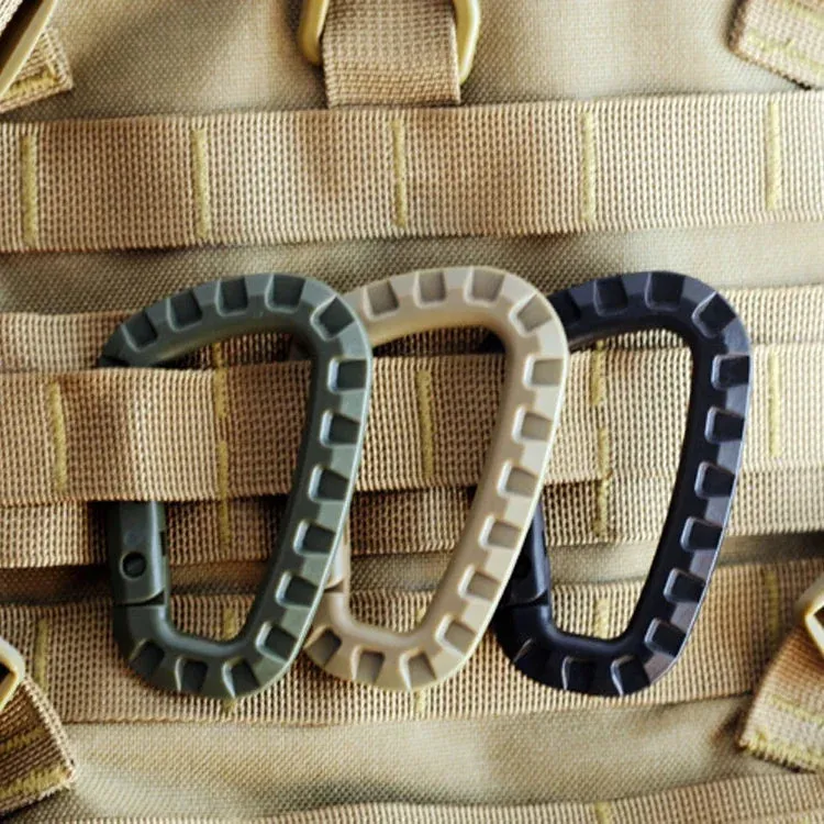 5Pcs Tactical 3.5" Plastic Carabiner Molle Clip