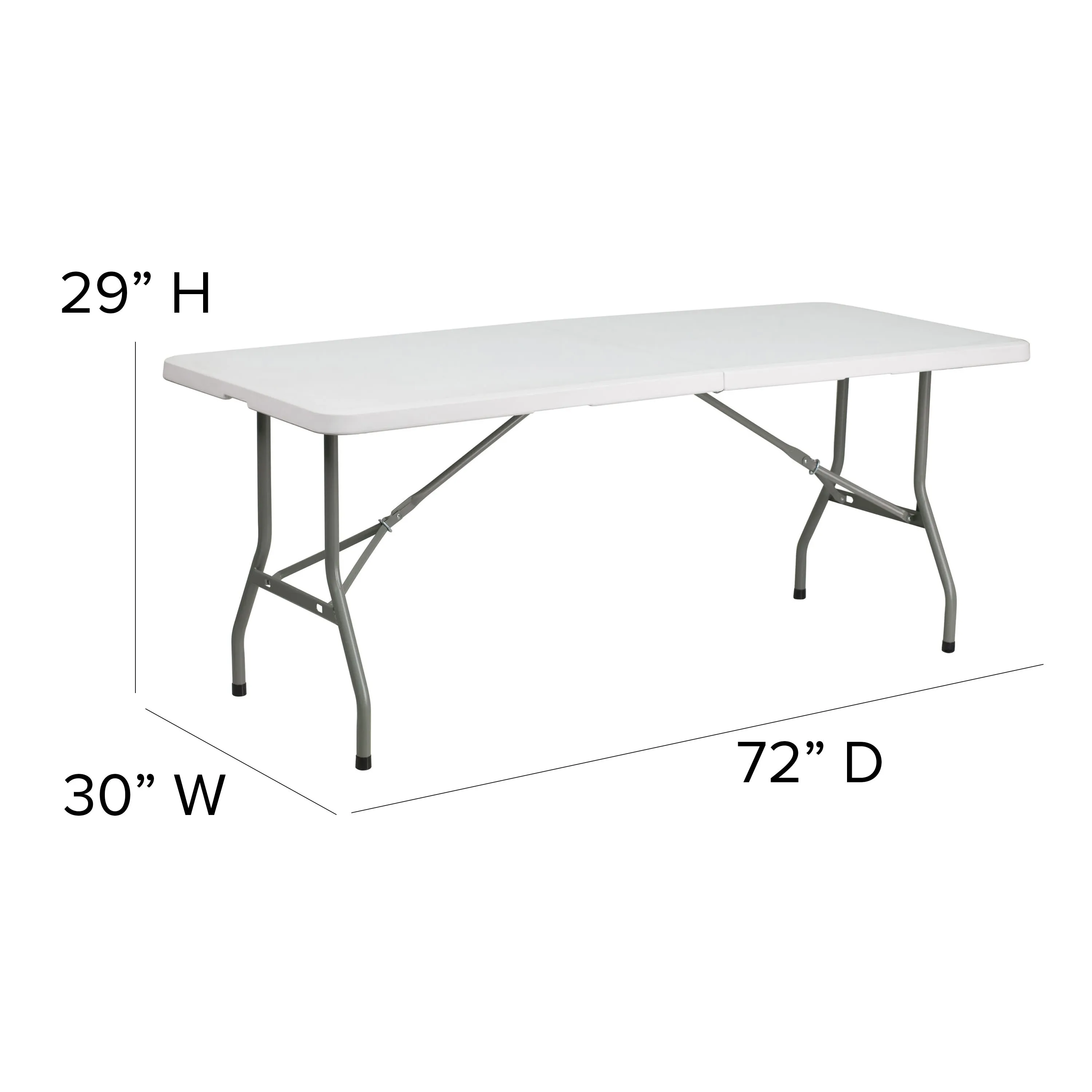 6-Foot Bi-Fold Plastic Folding Table