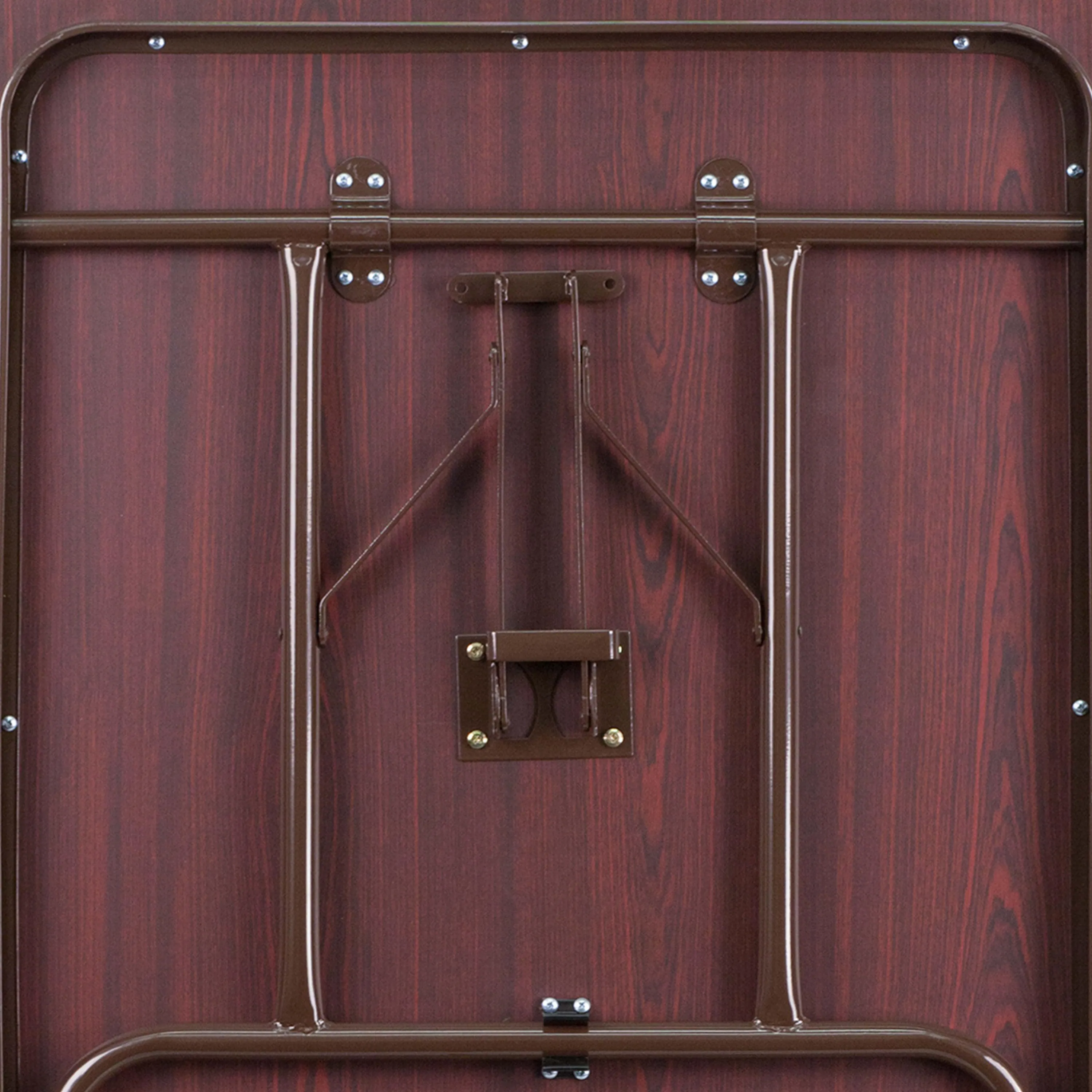 6-Foot Mahogany Melamine Laminate Folding Banquet Table