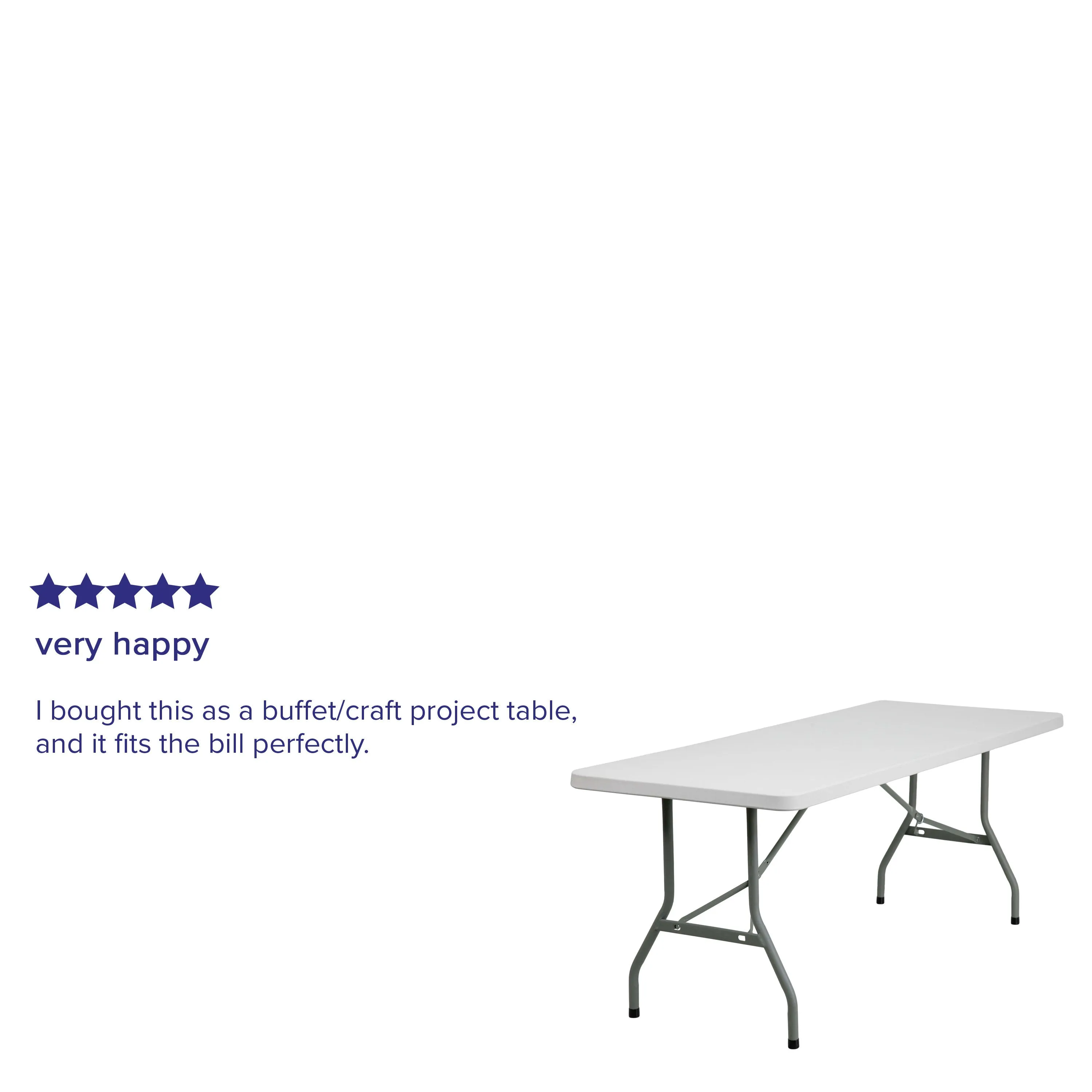 6-Foot Plastic Folding Table